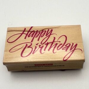 Hero Arts WordPrints # F466 Happy Birthday Rubber Stamp